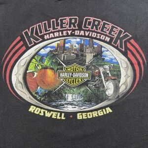 Harley-Davidson Shirt Mens XL Black Killer Creek Roswell GA Motorcycle Biker Tee
